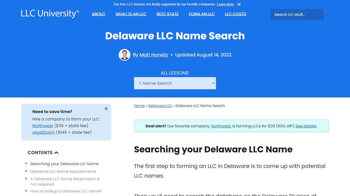 How to search a Delaware LLC Name? [Step-by-step] | LLC University®